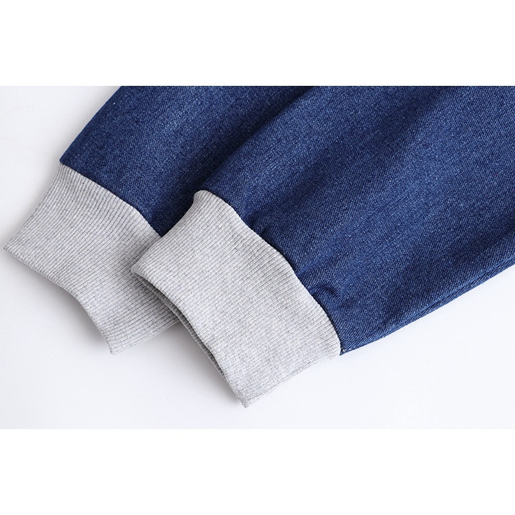 Liela izmēra XL-4XL Sieviešu V veida kakla pogām džinsu jakas ar garām piedurknēm raibs rudens ziemas virsdrēbes