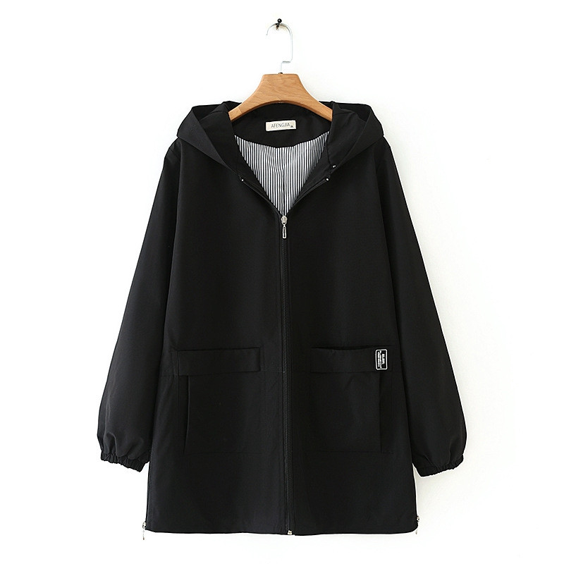 Liela izmēra 2XL-5XL Rudens ziemas garais mētelis sieviešu darba apģērbs liela izmēra apģērbs