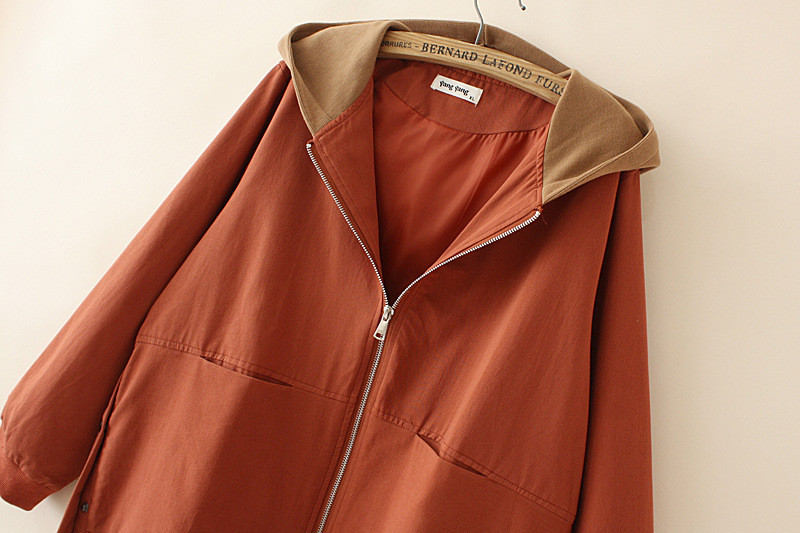 Nagy méretű XL-4XL női kapucnis pamut dzsekik őszi téli A-vonalú egyszerű elegáns felsőruházat