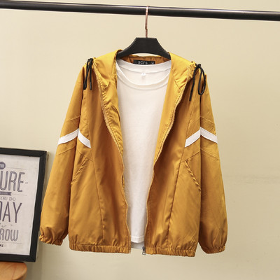 Ženske jesenske jakne s kapuljačom plus veličina XL-4XL Ženska gornja odjeća s dugim rukavima i džepovima