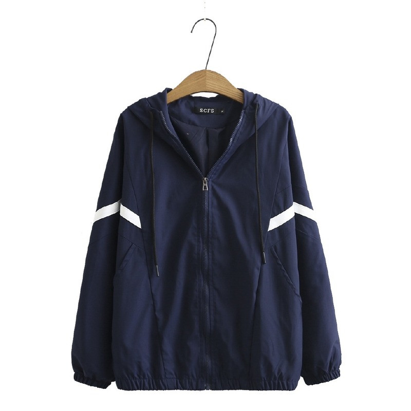 Liela izmēra XL-4XL sieviešu rudens jakas ar kapuci ar garām piedurknēm sieviešu virsdrēbes ar kabatām