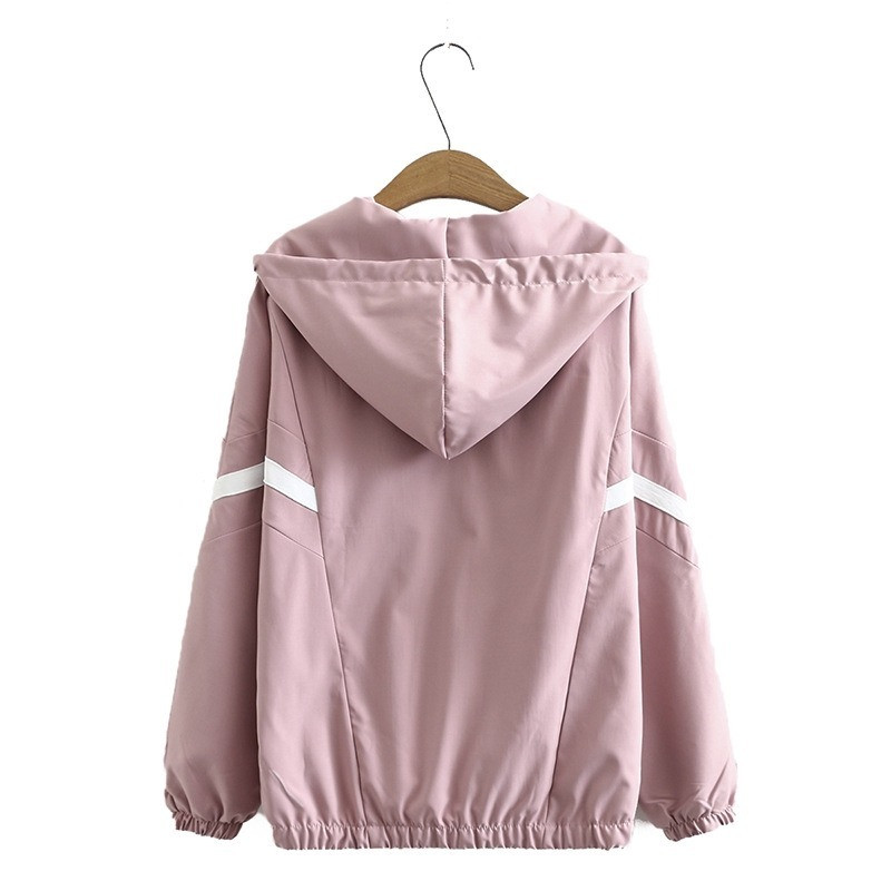 Liela izmēra XL-4XL sieviešu rudens jakas ar kapuci ar garām piedurknēm sieviešu virsdrēbes ar kabatām