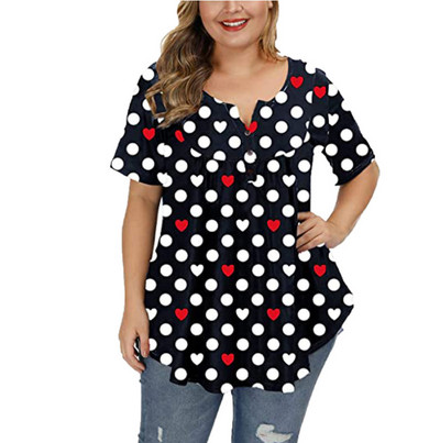 Suures suuruses naiste T-särk Avara lühikeste varrukatega õhuke Armastusega trükitud t-särgid naiste Fat MM pluss suuruses naiste riided suured topid