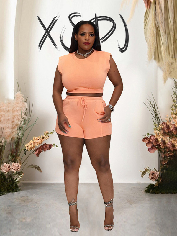 Sieviešu šortu un kreklu komplekti Jauns divdaļīgs uzvalka komplekts Elegants ikdienas liela izmēra vasaras tērpi Vairumtirdzniecība Dropshipping