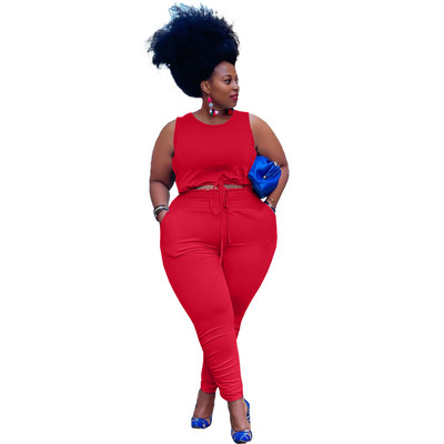 CM.YAYA sieviešu liela izmēra sporta tērps High Streetwear Jogger bikses un topi, kas atbilst diviem 2 daļīgu sporta tērpu komplektiem