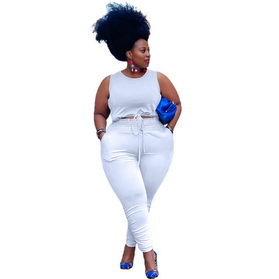 CM.YAYA sieviešu liela izmēra sporta tērps High Streetwear Jogger bikses un topi, kas atbilst diviem 2 daļīgu sporta tērpu komplektiem