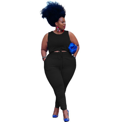 CM.YAYA sieviešu liela izmēra sporta tērps High Streetwear Jogger bikses un topi, kas atbilst diviem 2 daļīgu sporta tērpu komplektiem