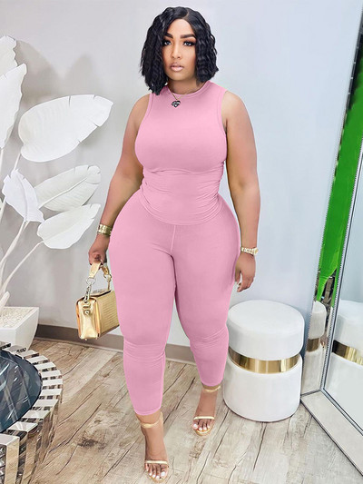 Vasaras uzvalka 2 daļīgie komplekti Sieviešu apģērba augšdaļa un bikšu komplekti Jauni atbilstoši komplekti Sexy Liela izmēra vairumtirdzniecība Dropshipping