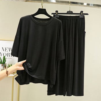 Plus Size 7XL 150KG Modal Σετ Πυτζάμες Γυναικεία Μαλακά άνετα Πυτζάμες Σετ Πιτζάμα Εσώρουχα Κοστούμι Πυτζάμα Femme Ρούχα για το σπίτι