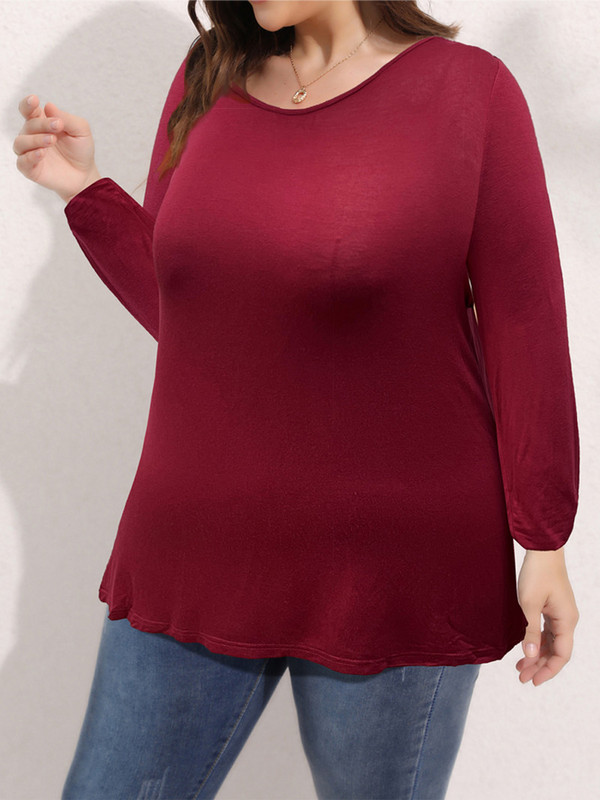 Tricouri Finjani Plus Size Y2k Moda Fără spate Tricou pentru femei Roz și Claret Trim Înălțime Elasticitate Top