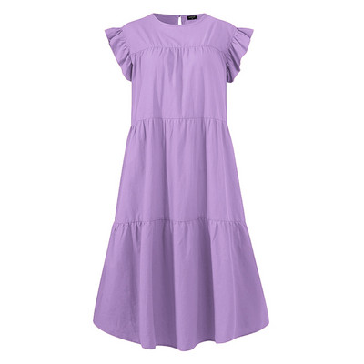 Nyári ruha, nagy méretű női VONDA 2023 Bohém Sundress Alkalmi, bő nyakú, laza pamut fodros ruhák ünnepi parti Vestidos