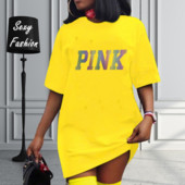 XL-5XL 2023 Καλοκαιρινά Φορέματα σε Μεγάλο Μέγεθος Γυναικεία Ρούχα Street Sexy printing Μίνι φόρεμα με κοντό μανίκι Γυναικεία ρούχα Dropshipping