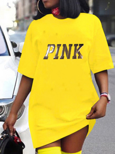 XL-5XL 2023 Καλοκαιρινά Φορέματα σε Μεγάλο Μέγεθος Γυναικεία Ρούχα Street Sexy printing Μίνι φόρεμα με κοντό μανίκι Γυναικεία ρούχα Dropshipping