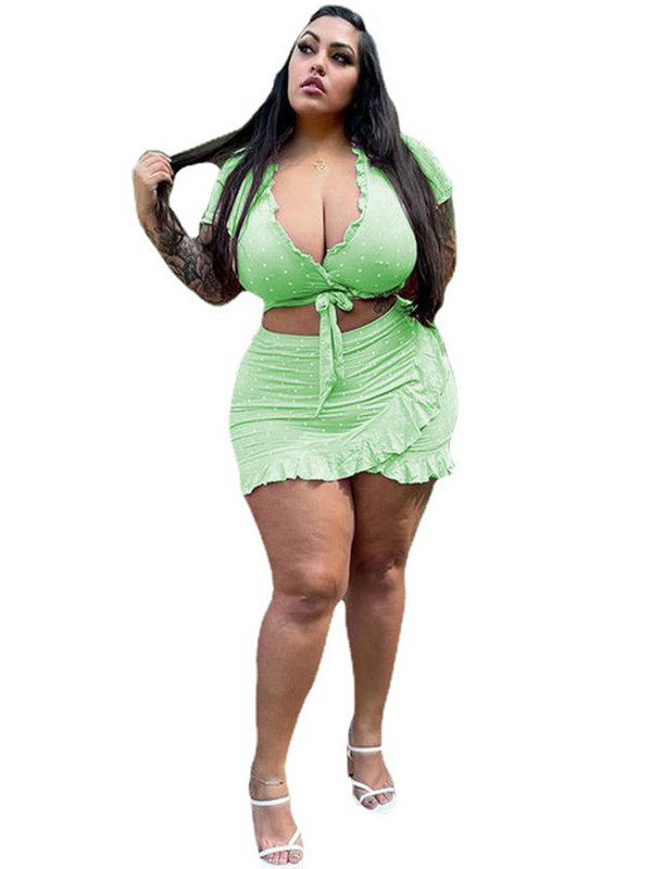 Dámska saténová sukňa s výstrihom do V, krátky top s priliehavým strihom a sexy letným outfitom, veľkoobchod, dropshipping