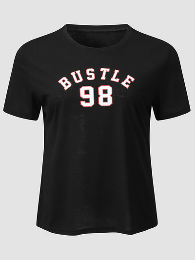 Γυναικεία μπλουζάκι Finjani Blacks Letter Design Sense Fashion Δημοφιλή μπλούζες εκτύπωσης Χαλαρά ρούχα σε μεγάλο μέγεθος