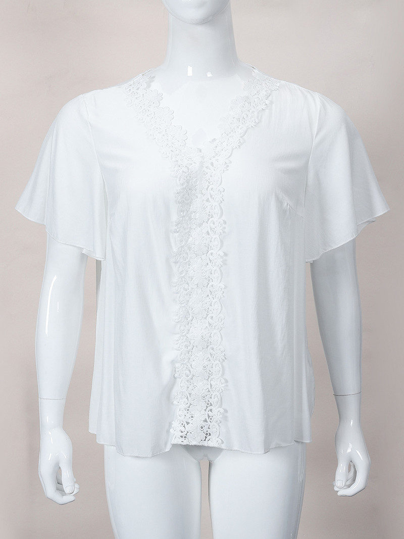 Γυναικείες μπλούζες Finjani Y2k Plus Size Snow White Γυναικείο κομψό μπλουζάκι με στολισμένη δαντέλα 2022 Fashion Top