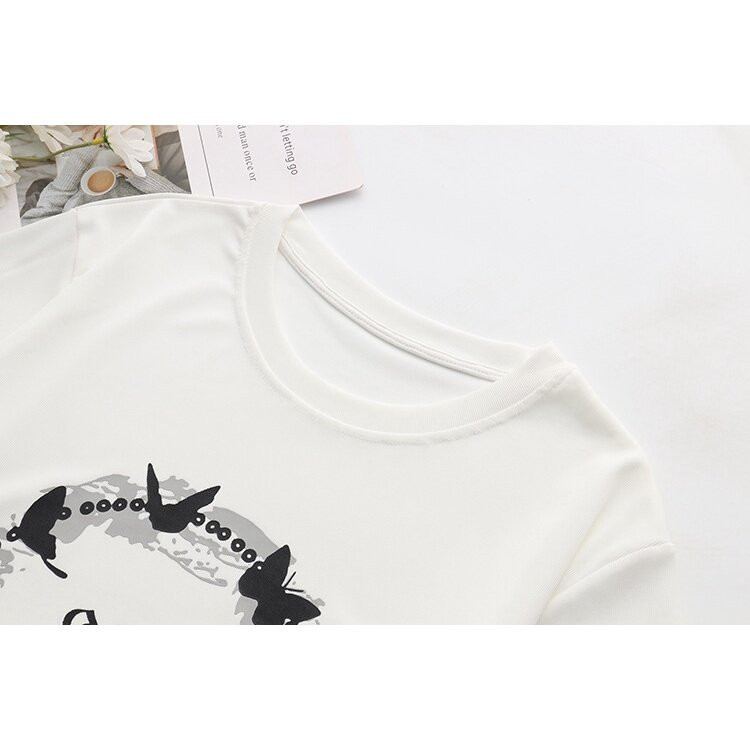 Liela izmēra XL-4XL Sieviešu balti vasaras T-krekli ar īsām piedurknēm Lielizmēra mīļi apdrukāti sieviešu krekli Lielizmēra A līnijas augšdaļa