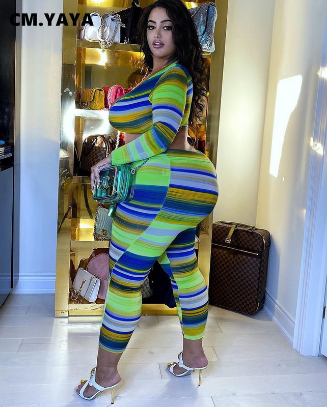 Lemon Gina sieviešu lielizmēra komplekti ar apdruku dekoltē apgriezti topi + šauras bikses, divi 2 daļīgi komplekti Seksīgi nakts tērpi, modes rudens