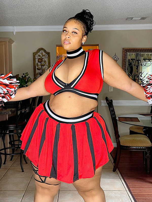 Sieviešu vasaras svārki, seksīgs sarkans bikini komplekts sievietēm, 2 daļīgs komplekts, svārki un labākie naktskluba apģērbi lielizmēra vairumtirdzniecība