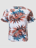 Finjani nyomott póló, bő, rövid ujjú, divatos póló Nyári csinos és olcsó női nagy méretű ruházat