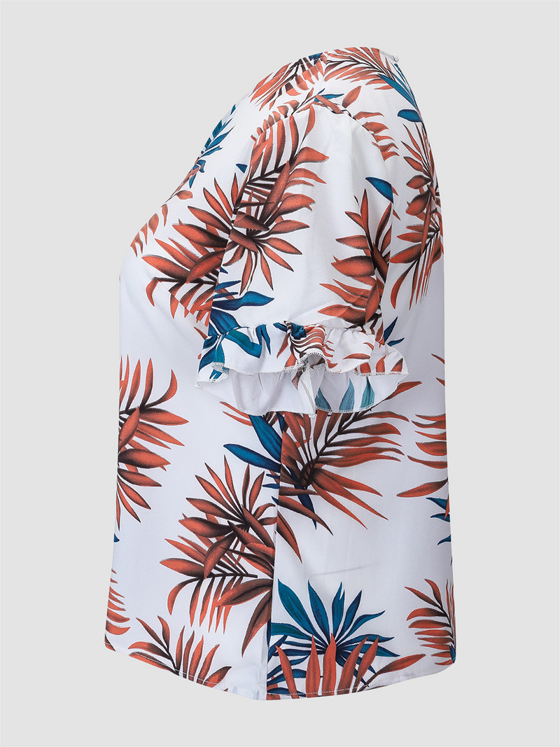 Finjani nyomott póló, bő, rövid ujjú, divatos póló Nyári csinos és olcsó női nagy méretű ruházat