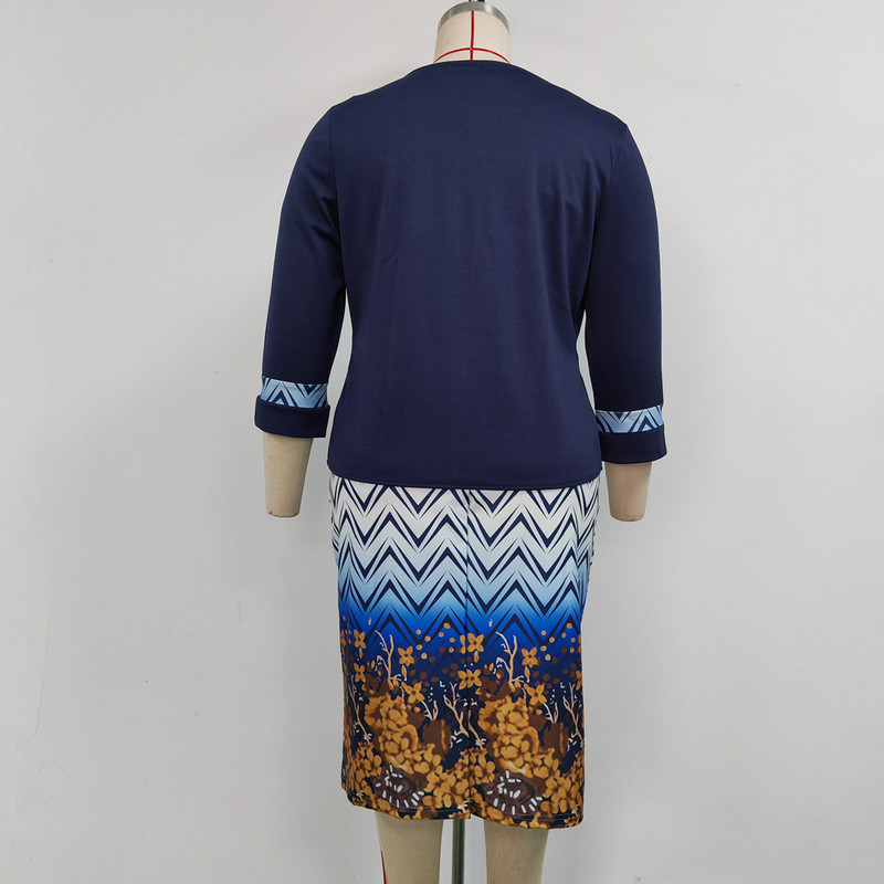 2022 téli új akciós afrikai stílusú plusz méretű kiváló minőségű egyszínű kabát és nyomott ruha öltöny, kétrészes női szett