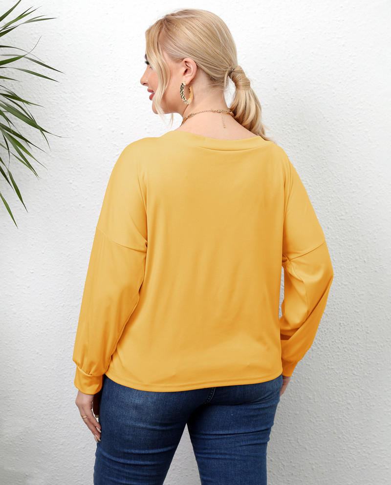 2022. gada jauns sieviešu lielizmēra T-krekls ar garām piedurknēm rudens apģērbi Liela izmēra lieli, masīvi apģērbi, sieviešu augšējais apģērbs