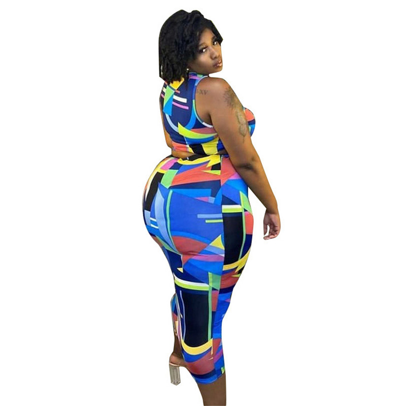 Liela izmēra sieviešu apģērbi, 5xl kroku apdruka, seksīga V apkakle, šņorējama, apgriezta augšpuse, vidēja izmēra svārki, divdaļīgs uzvalks, vairumtirdzniecība, piegāde