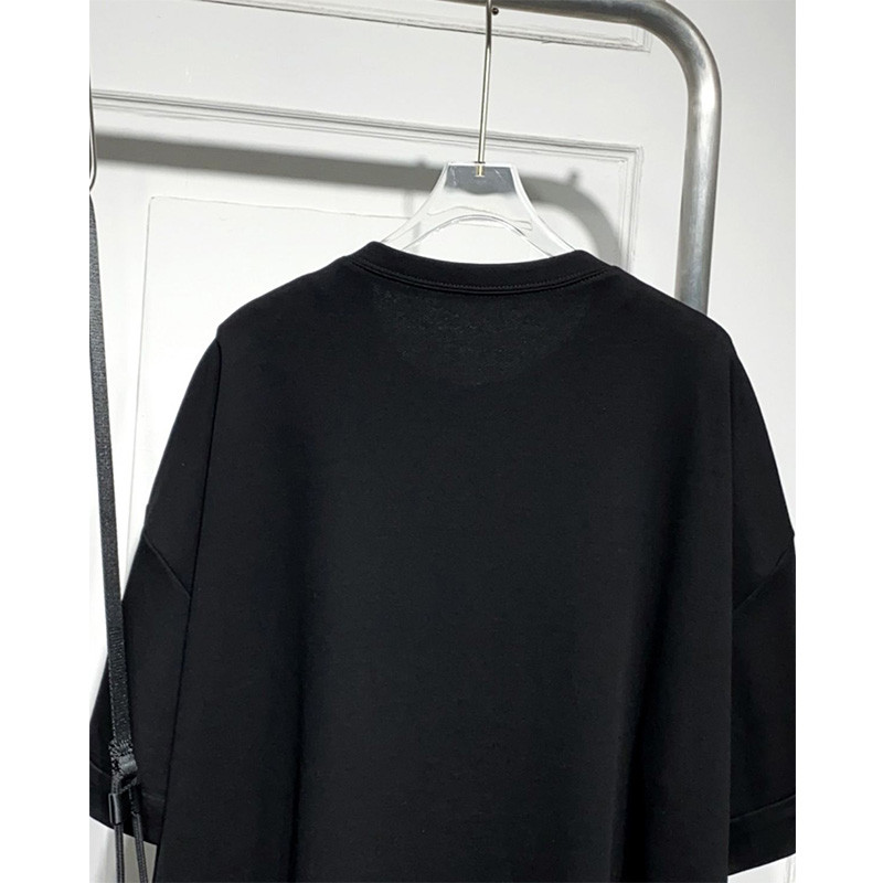 Κορεάτικο μπλουζάκι με στρογγυλή λαιμόκοψη τζιν ίσιο φόρεμα Καλοκαιρινό μαύρο ευέλικτο, κοντό μανίκι, μεσαίου μήκους έκδοση