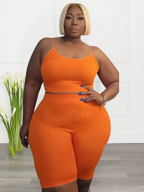 Σετ SOMO Plus Size Γυναικεία ρούχα Crop Top και σορτς ασορτί Σετ Fashion Sexy Club Σετ Two Piece 2023 Χονδρική Dropshipping