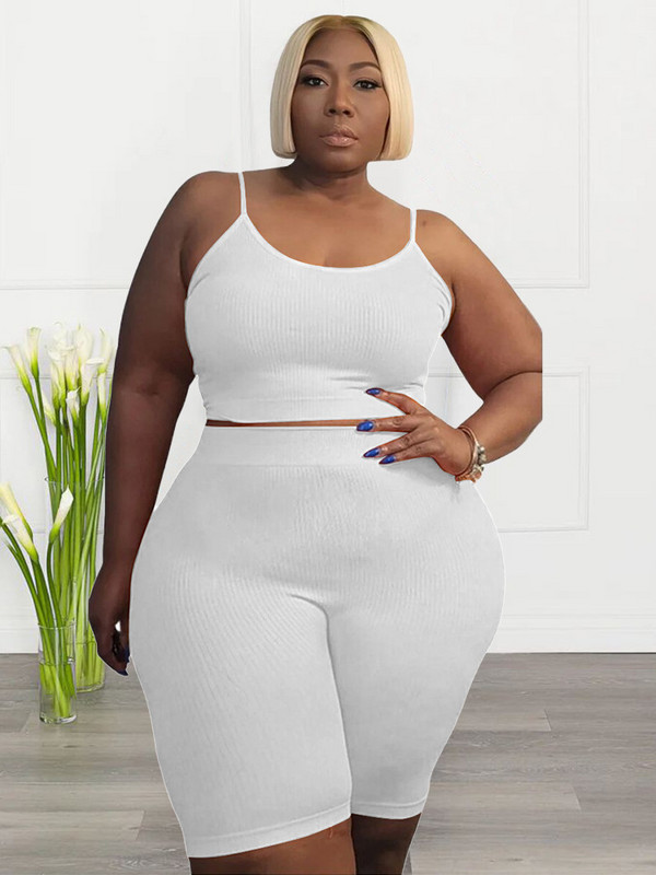 Σετ SOMO Plus Size Γυναικεία ρούχα Crop Top και σορτς ασορτί Σετ Fashion Sexy Club Σετ Two Piece 2023 Χονδρική Dropshipping