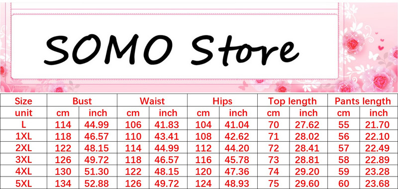 SOMO 2023 Fashion Plus Size Clothing Crew Kakla augšdaļa un īsas bikses Divdaļīgs komplekts Sieviešu svītru tērpiem Vairumtirdzniecība Dropshipping