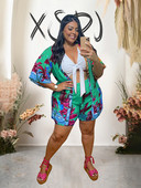 Divdaļīgi komplekti Sieviešu tērpi Vasaras brīvdienu jaka un īsie komplekti Ikdienas Elegants 2x 3x 4x Liela izmēra vairumtirdzniecība dropshipping