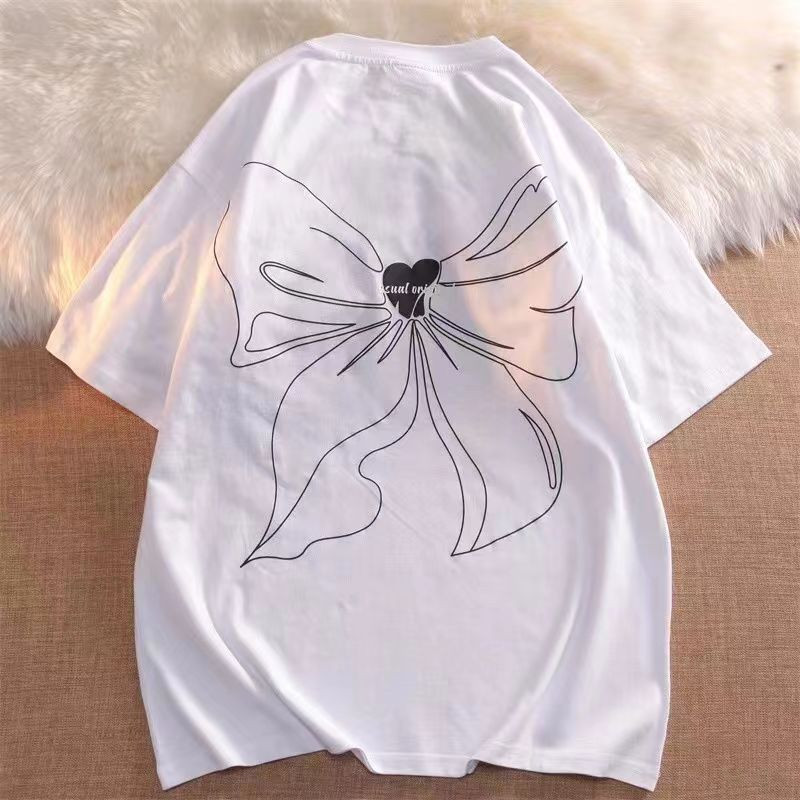 DUOFAN Liela izmēra T-krekli ar īsām piedurknēm ar tauriņu apdruku O kakla krekls Sieviešu vasaras ikdienas ielas apģērbs sieviešu augšdaļa L-4XL