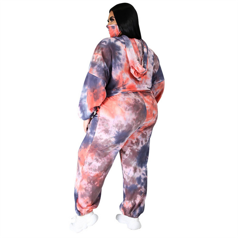 2021. gada pavasara rudens jauns, karsts izpārdošana Eiropas un amerikāņu stila lielizmēra resns MM gadījuma kaklasaites krāsots džemperis ar apdruku, divdaļīgs komplekts, uzvalks