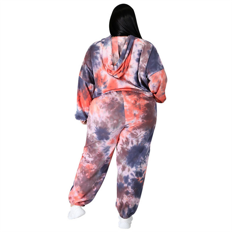 2021. gada pavasara rudens jauns, karsts izpārdošana Eiropas un amerikāņu stila lielizmēra resns MM gadījuma kaklasaites krāsots džemperis ar apdruku, divdaļīgs komplekts, uzvalks