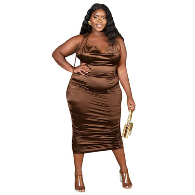 Φορέματα Wmstar Plus Size Κομψό Party Sexy Club Outfit Bandgae Tank ντραπέ Καλοκαιρινό φόρεμα πάρτι μόδας Χονδρική Dropshipping