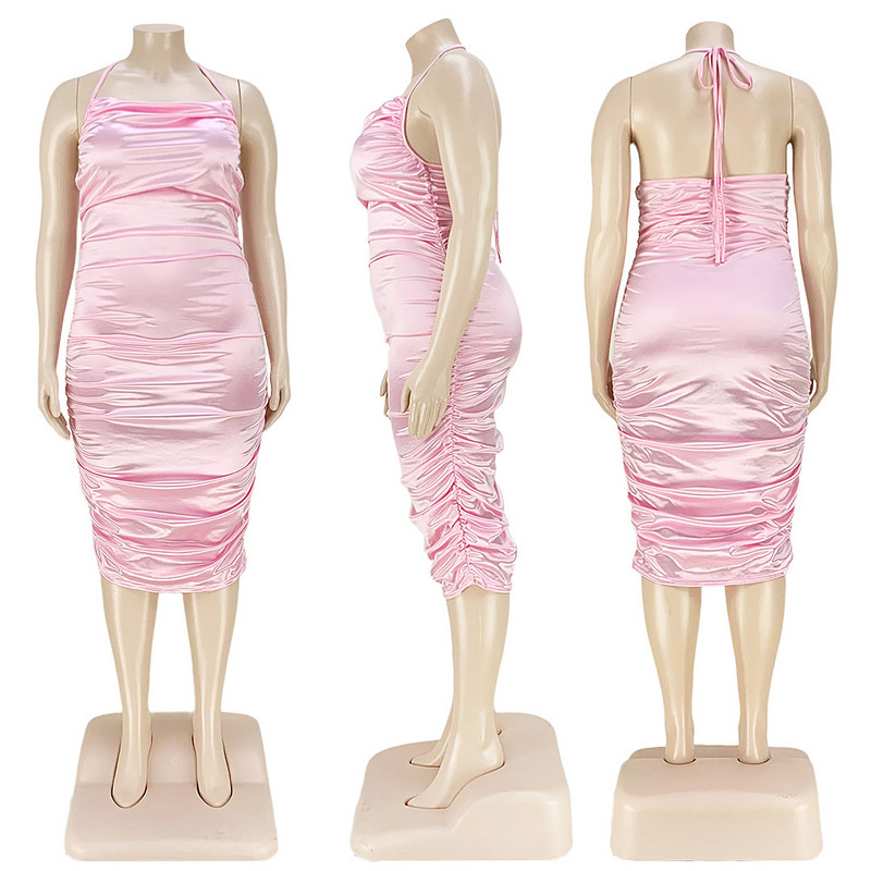 Φορέματα Wmstar Plus Size Κομψό Party Sexy Club Outfit Bandgae Tank ντραπέ Καλοκαιρινό φόρεμα πάρτι μόδας Χονδρική Dropshipping