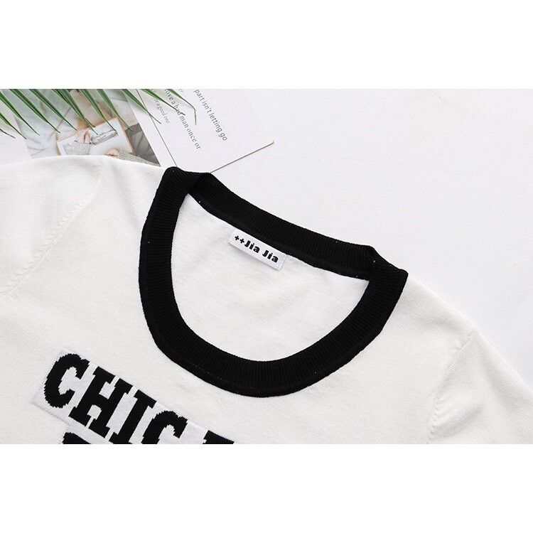 Nagy méretű női rövid ujjú nyári ingek Túlméretes kötött női fehér fekete felsők túlméretezett vintage vékony felső