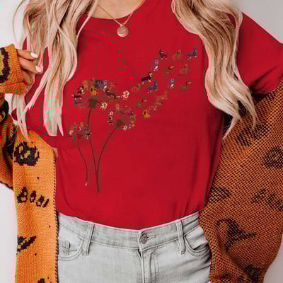 Funny Dandelion Dachshund Sieviešu T-kreklu Apģērbs Kawaii Cartoon Graphic Sieviešu T-krekls Krekls Īsām piedurknēm Tkrekls Sieviešu T-kreklu Topi