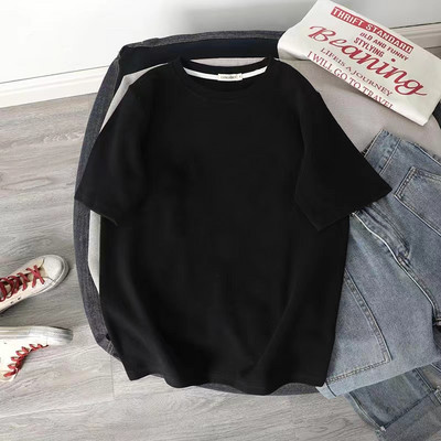 DAYIFUN Sieviešu jauni lielizmēra T krekli Matēts biezs krekls T-krekls ar īsām piedurknēm brīvs korejiešu iekšējais sieviešu apģērbs