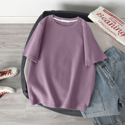 DAYIFUN Sieviešu jauni lielizmēra T krekli Matēts biezs krekls T-krekls ar īsām piedurknēm brīvs korejiešu iekšējais sieviešu apģērbs