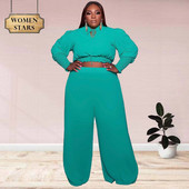 Σετ δύο τεμαχίων Γυναικεία φθινοπωρινά ρούχα σε μεγάλο μέγεθος, casual crop παντελόνια σετ μονόχρωμα ρούχα με μακρυμάνικο επίδεσμο Χονδρική Dropshipping