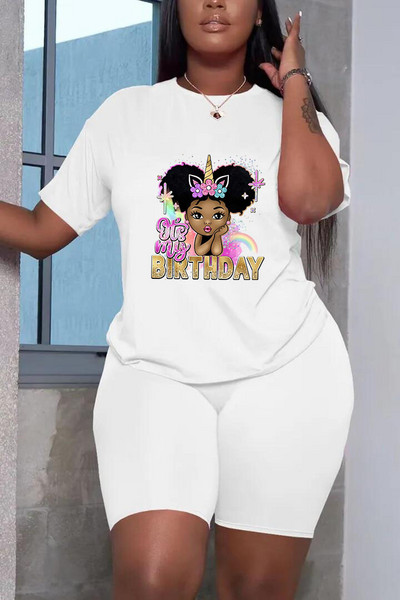 Hétköznapi, 5xl-es, nagyobb méretű készletek, nyakú felső és rövid nadrágok, divatos, nyomott ruhák nőknek, 2 részes szett nagykereskedelmi szállítás