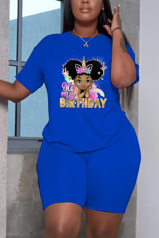 Hétköznapi, 5xl-es, nagyobb méretű készletek, nyakú felső és rövid nadrágok, divatos, nyomott ruhák nőknek, 2 részes szett nagykereskedelmi szállítás