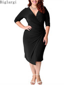 Liela izmēra seksīga kroku vasaras kleita Sieviešu gurniem Elegantas sieviešu kleitas 2023. gada jauna sieviešu vidēja izmēra kleita