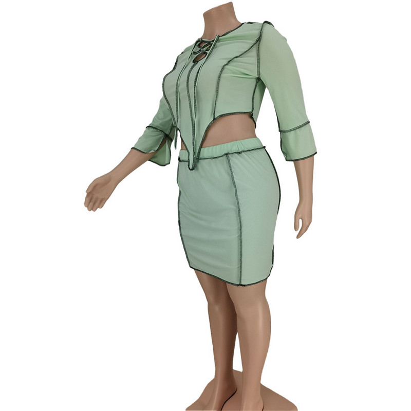 Liela izmēra sieviešu apģērbi, 2 daļīgie svārki sievietēm