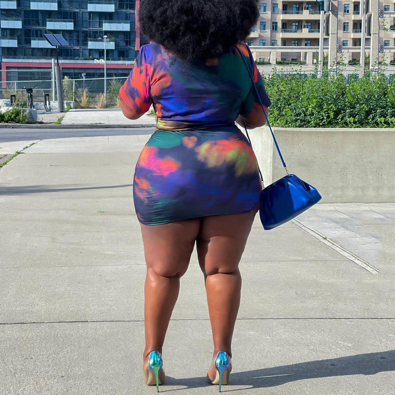 Liela izmēra svārku komplekti sievietēm Bodycon Printed African Sieviešu blūzes un mini svārki Seksīgi eleganti vakara nakts lielu tērpu komplekti