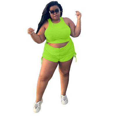 Σετ ασορτί με ραβδώσεις πουκάμισο τοπ και παντελόνι Γυναικεία casual αθλητική φόρμα ύφασμα μόδας 2023 Καλοκαίρι Γυναικείο κοντό σετ δύο τεμαχίων