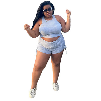 Σετ ασορτί με ραβδώσεις πουκάμισο τοπ και παντελόνι Γυναικεία casual αθλητική φόρμα ύφασμα μόδας 2023 Καλοκαίρι Γυναικείο κοντό σετ δύο τεμαχίων